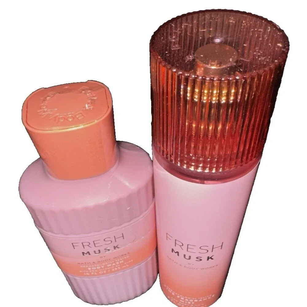 Bath & Body Works Fresh Musk Fine Fragrance Mist & Body Wash - 2 Piece